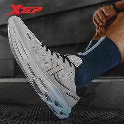 Xtep Running Shoes For Men 2024 Summer Breathable Sports Shoes Thick Sole Jogging Shock Absorption Soft Sneakers 876219110006