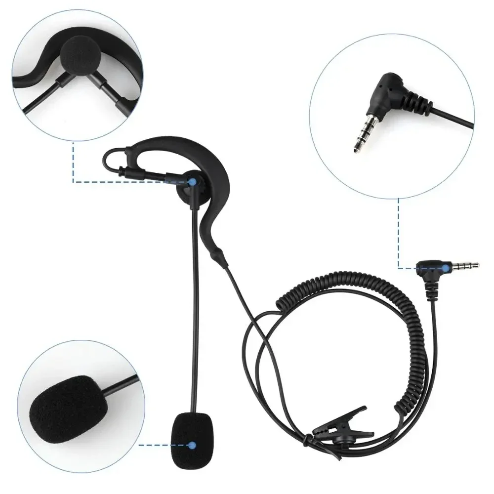 Árbitro Headset Earhook Headphone, 3.5mm Jack, Vnetphone, EJEAS, V6, V4C, FBIM Capacete, Futebol, Judger, Motocicleta Intercomunicador, 10 pcs, 1pc