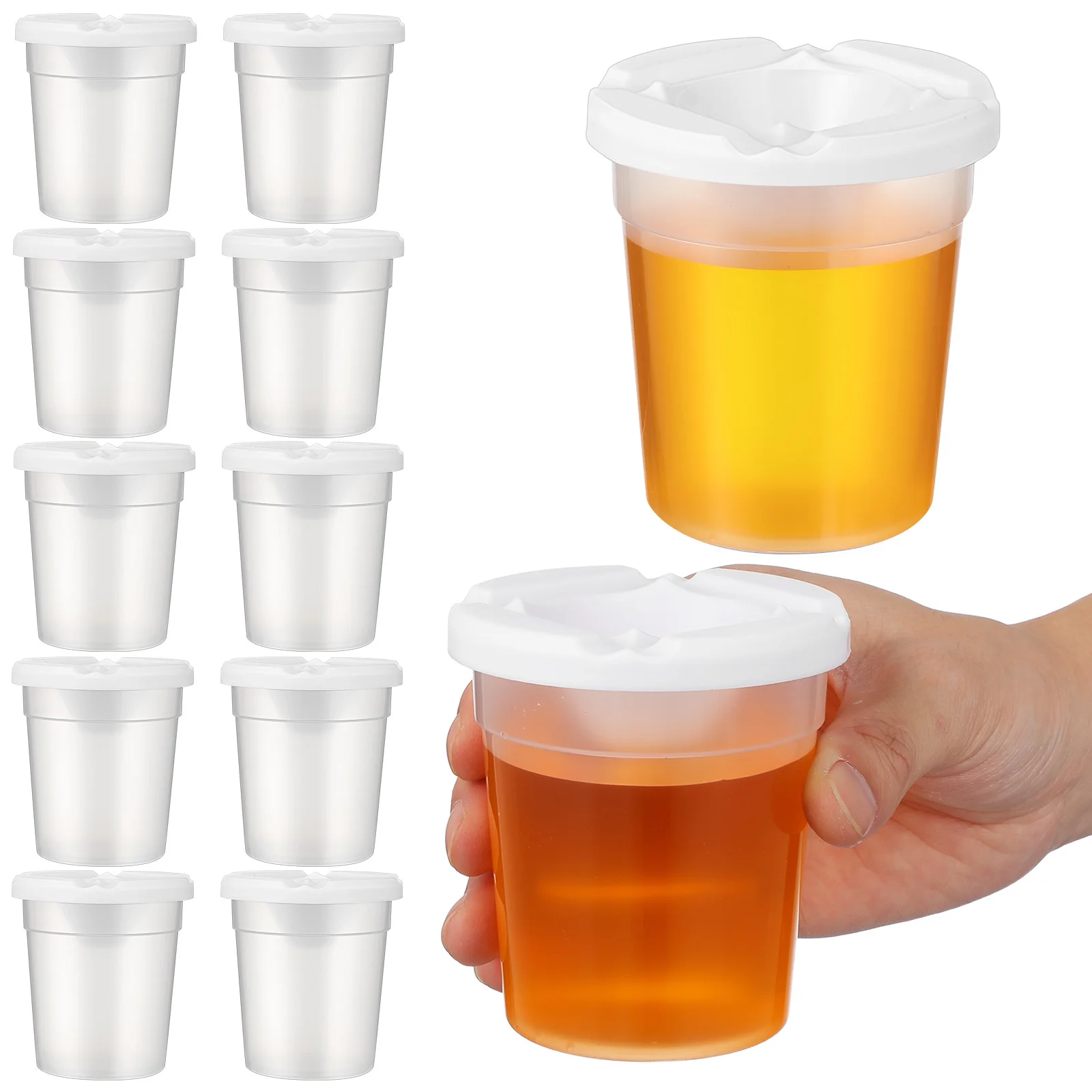 

12Pcs Small Plastic Paint Cups with Lids Spillproof Storage Containers for Acrylic Watercolor Art Paint Jars with Lids