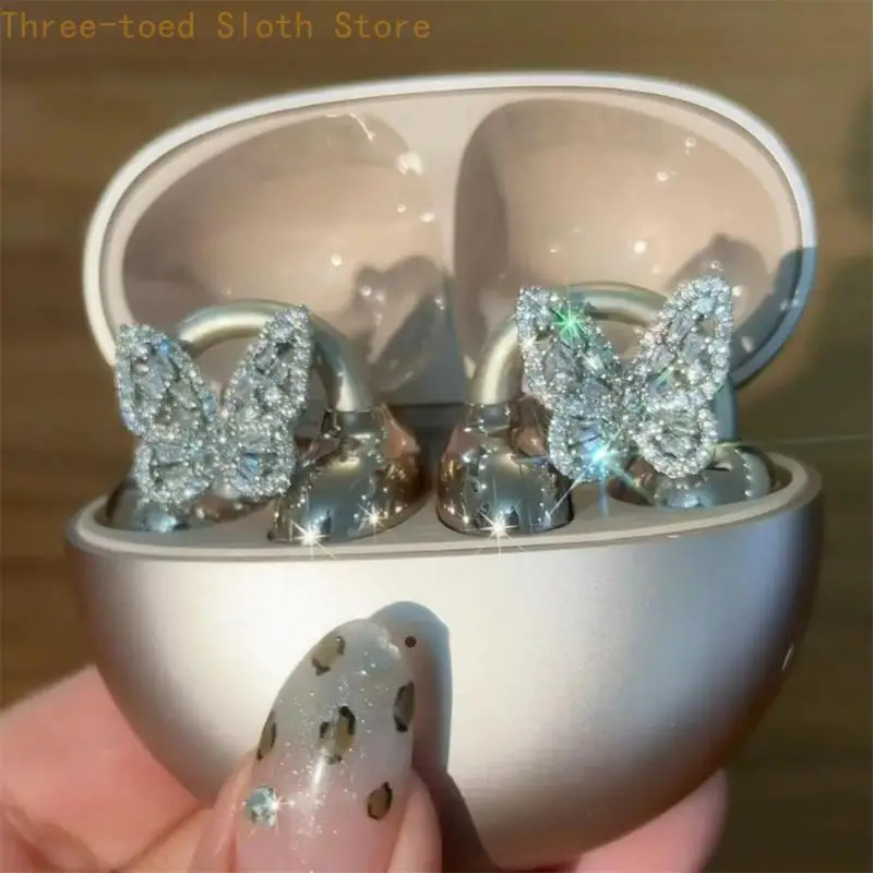 Personalisierte DIY Anpassbare Blings Ohr-Clip Zubehör Kopfhörer Ohrhörer Schmuck Clip Für Mädchen Geschenk E74A – Detail 4