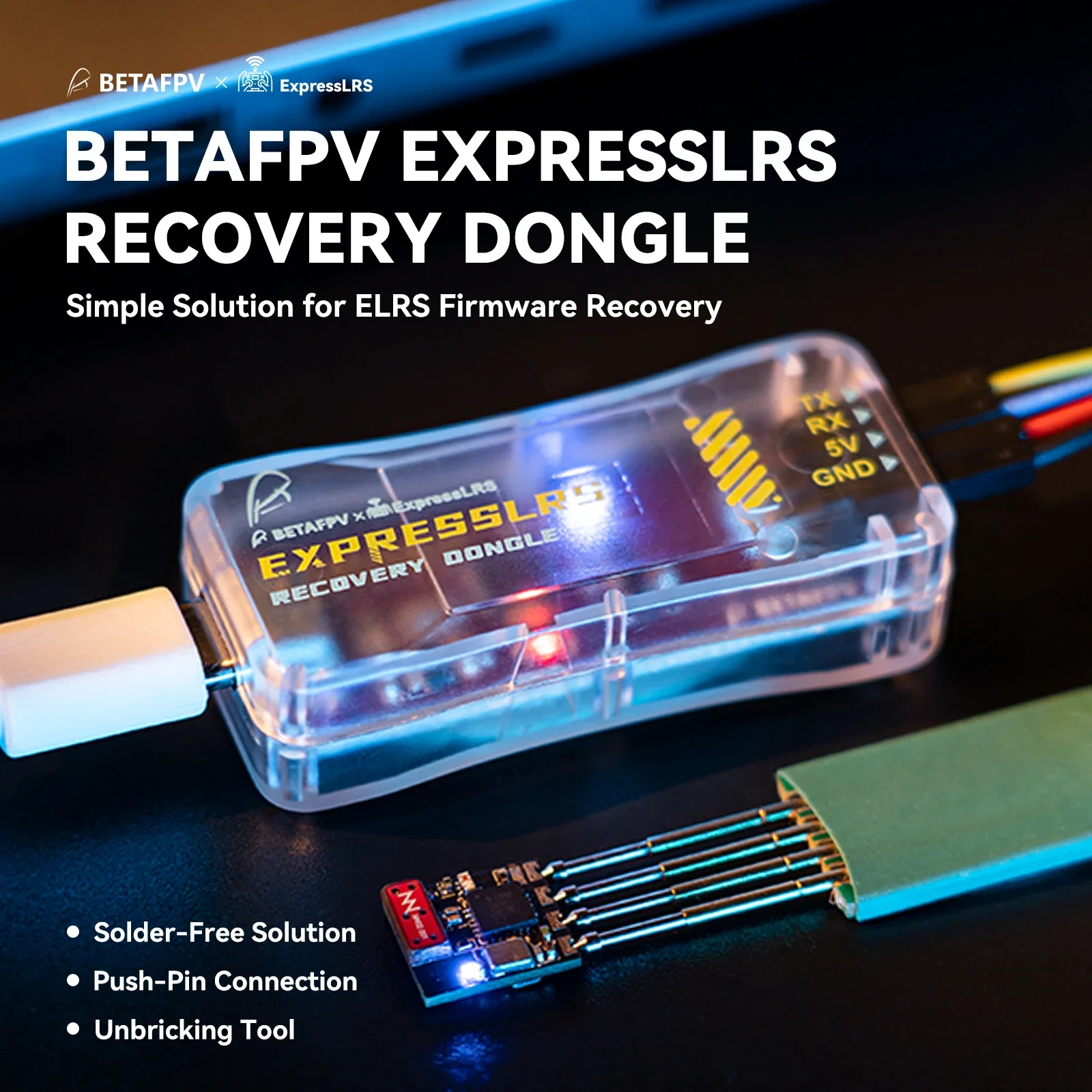 BETAFPV ExpressLRS Recovery Dongle FTDI USB To TTL Module Upgrade for The ESP32&ESP8XX Chip Suit For ELRS Lite Micro Receiver