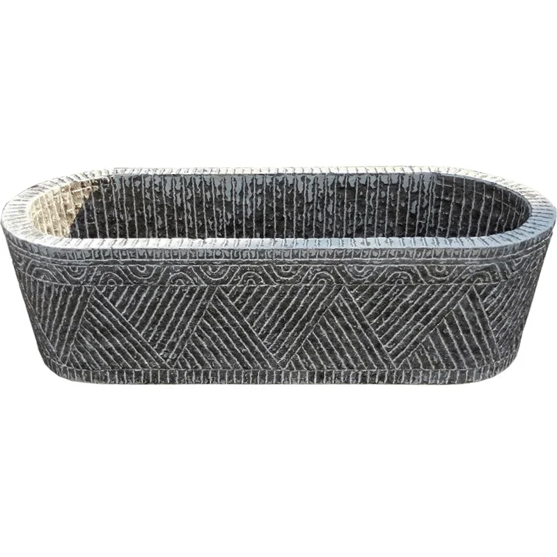 

Stone carving fish tank old stone trough antique flowing water ornament bluestone fish tank stone tank courtyard outdbasin