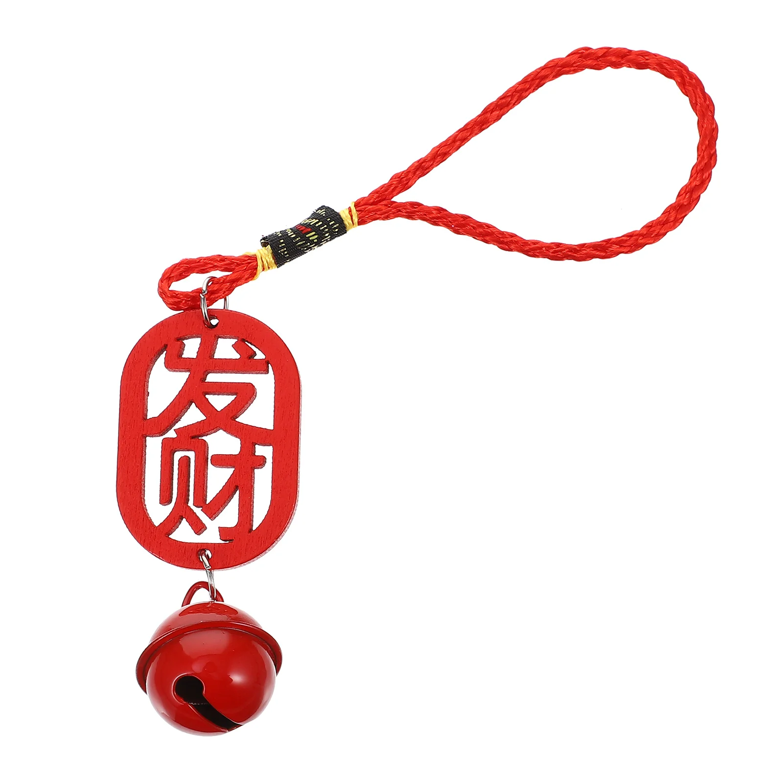 

5Pcs Chinese New Year Decor Red Wood Pendant Hanging Ornament with Auspicious Meaning for Balcony Bedroom Plant Decoration Mini