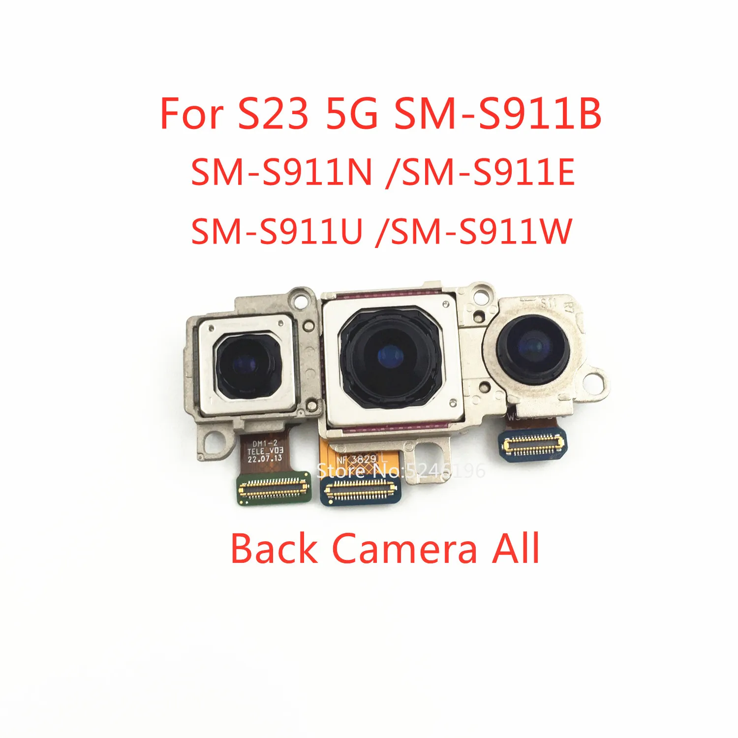 1pcs Back Big Main Rear Camera Front Camera Module For Samsung Galaxy S23 5G S911B S911N S911E S23 5G S911U S911W Replace Part.