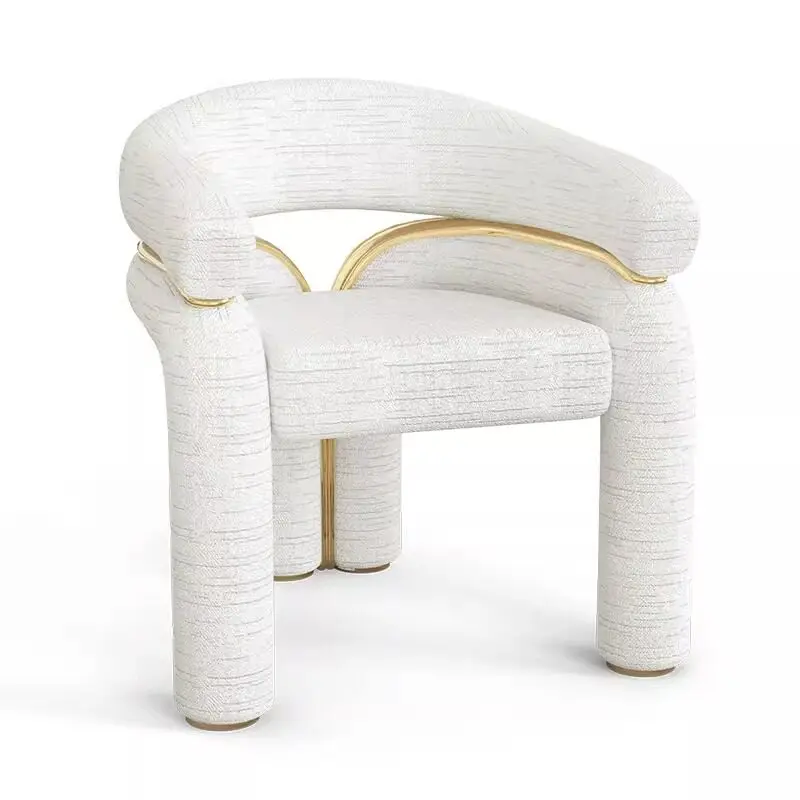 Superior Villa Model Room Living Room Dining Chair Designer Fabric Leisure Chair