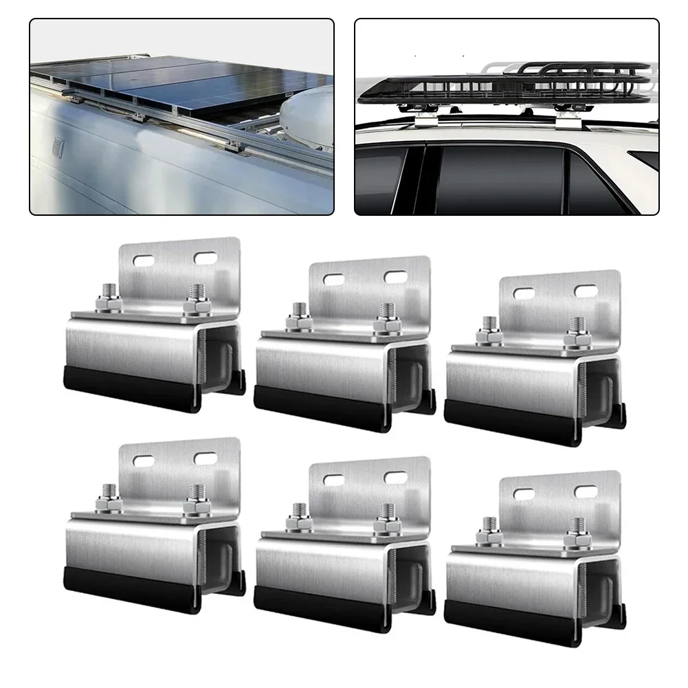 

4/6 шт. кронштейн для солнечной панели, стабилизатор для яхты на колесах, коробка на крышу, крепежные зажимы из нержавеющей стали, монтажные аксессуары для системы солнечной энергии ﻿