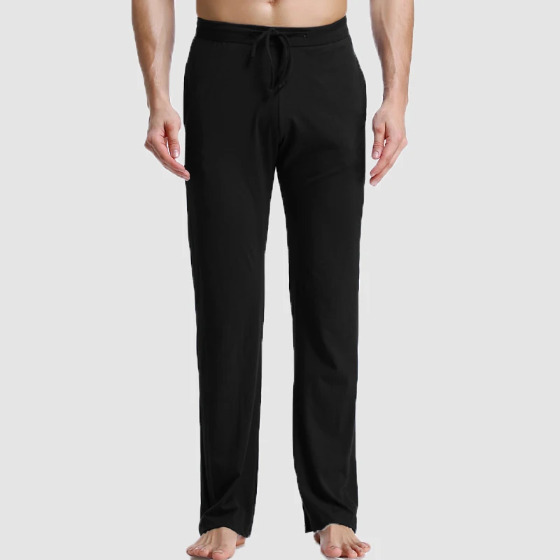 Celana Katun Tipis Musim Panas, Celana Piyama Pria Pakaian Olahraga, Celana Panjang, Celana Lari Ber-AC Ramping