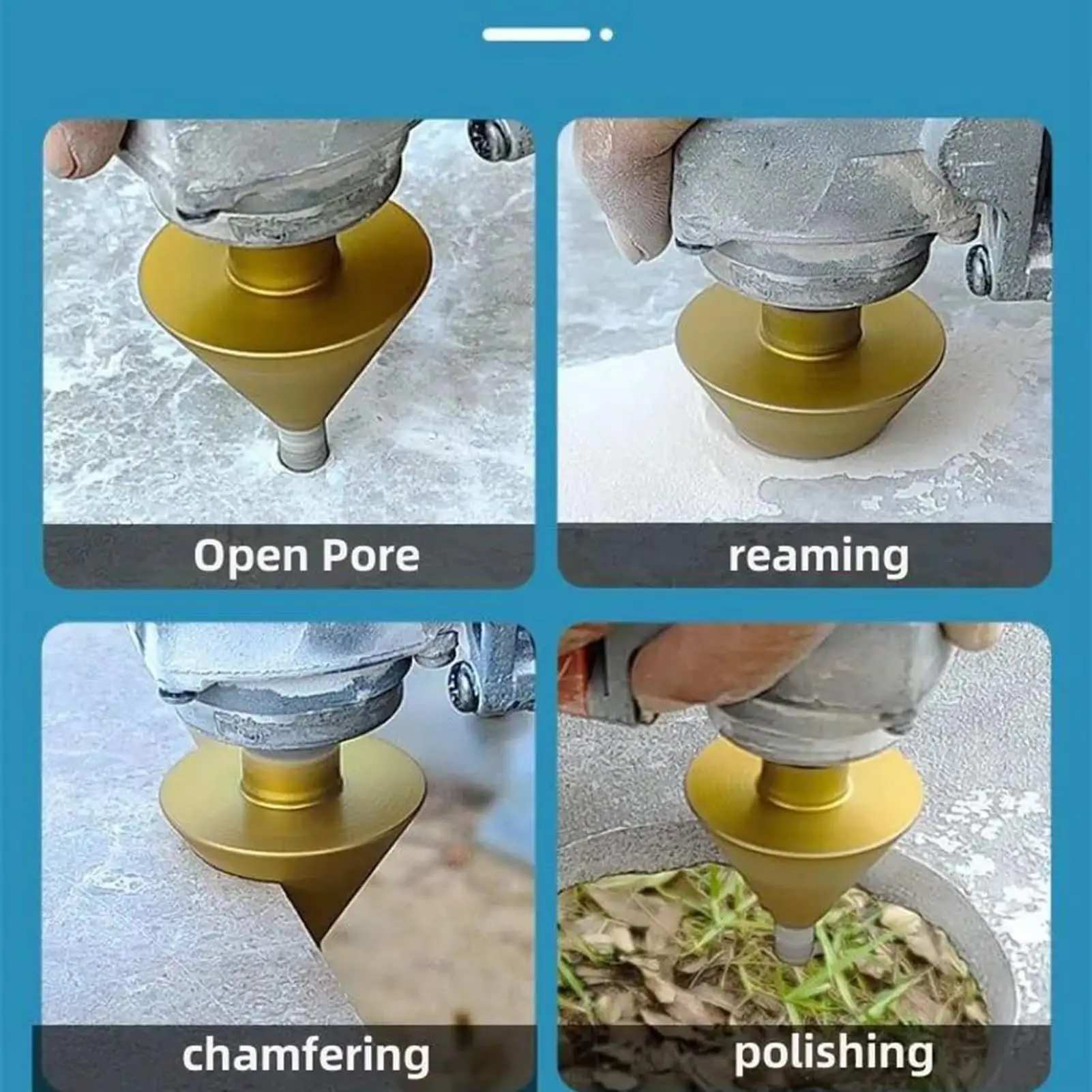 لقم غاطسة للخشب M10 ملحقات الخيط لقمة مثقاب الشطب لإزالة الأزيز من بلاط الخرسانة والخشب مطحنة معدنية من الرخام