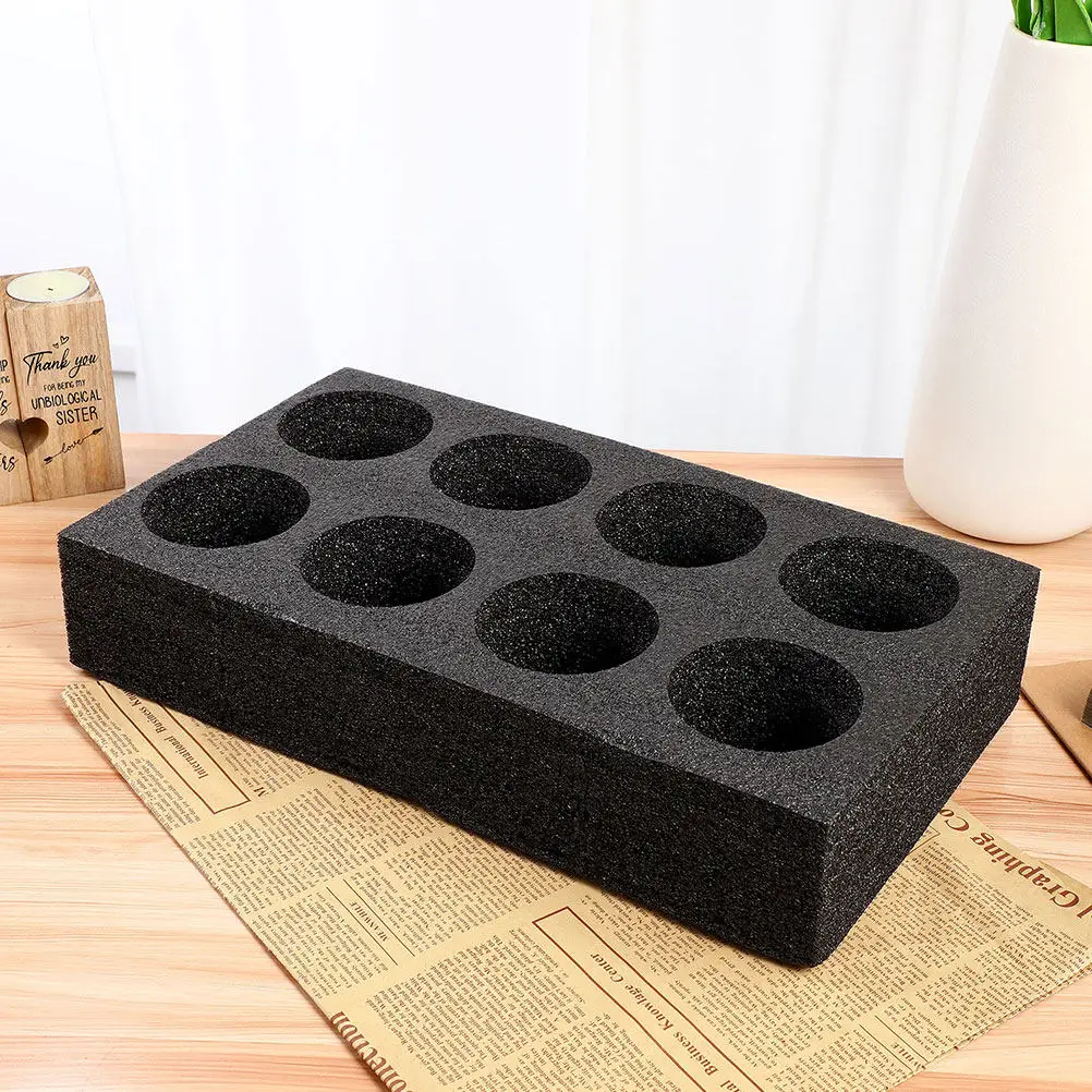 4Pcs 8-Hole Beverage Cup Tray Premium Foam Drink Carrier for Delivery Takeout Coffee Milk Tea Cold Drinks Outdoor Picnic Party view 4
