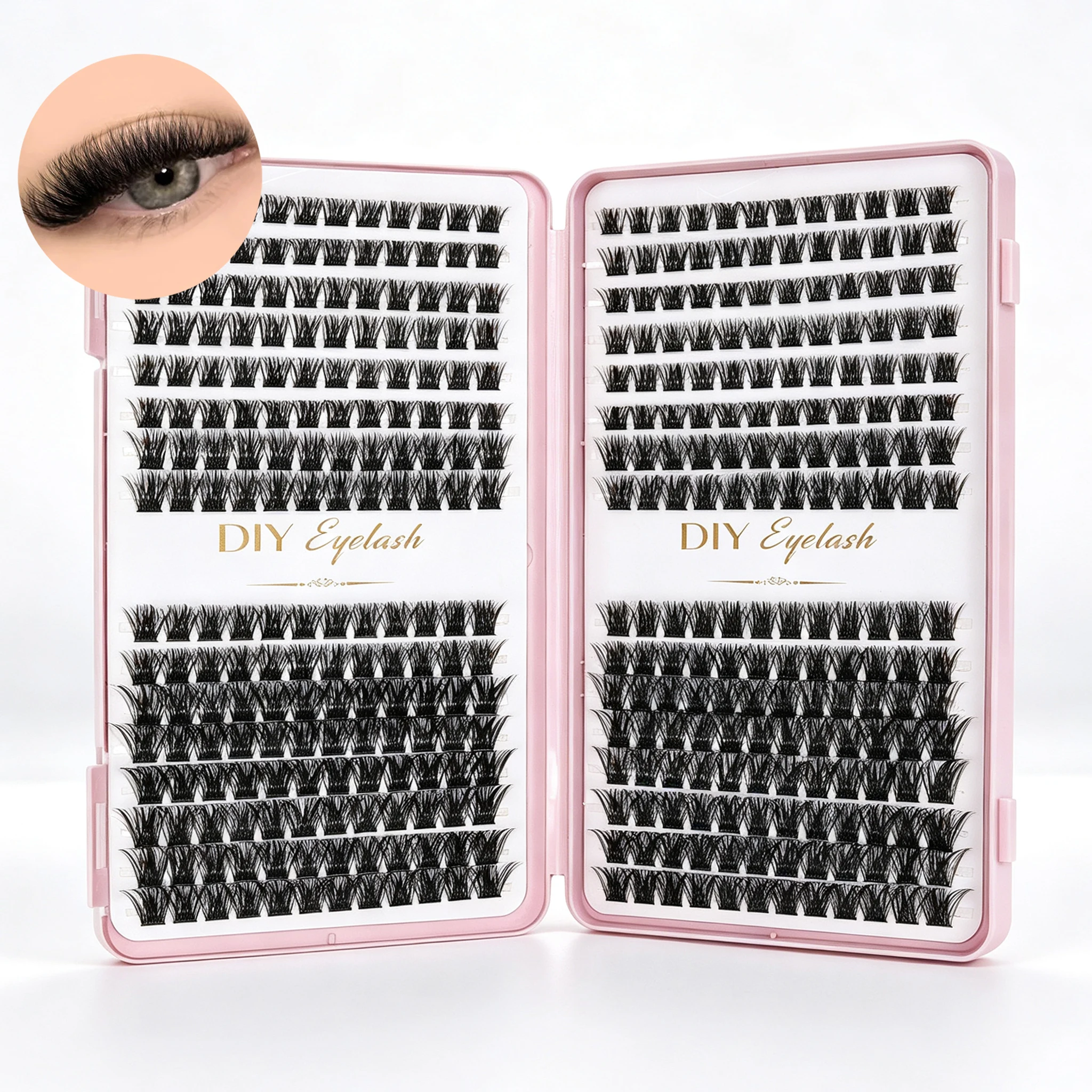 Lashes Clusters Cat Eyelashes Wispy Individual Lashes Extensions Volume Fluffy Clusters Lashes DIY Eyelashes Makeup