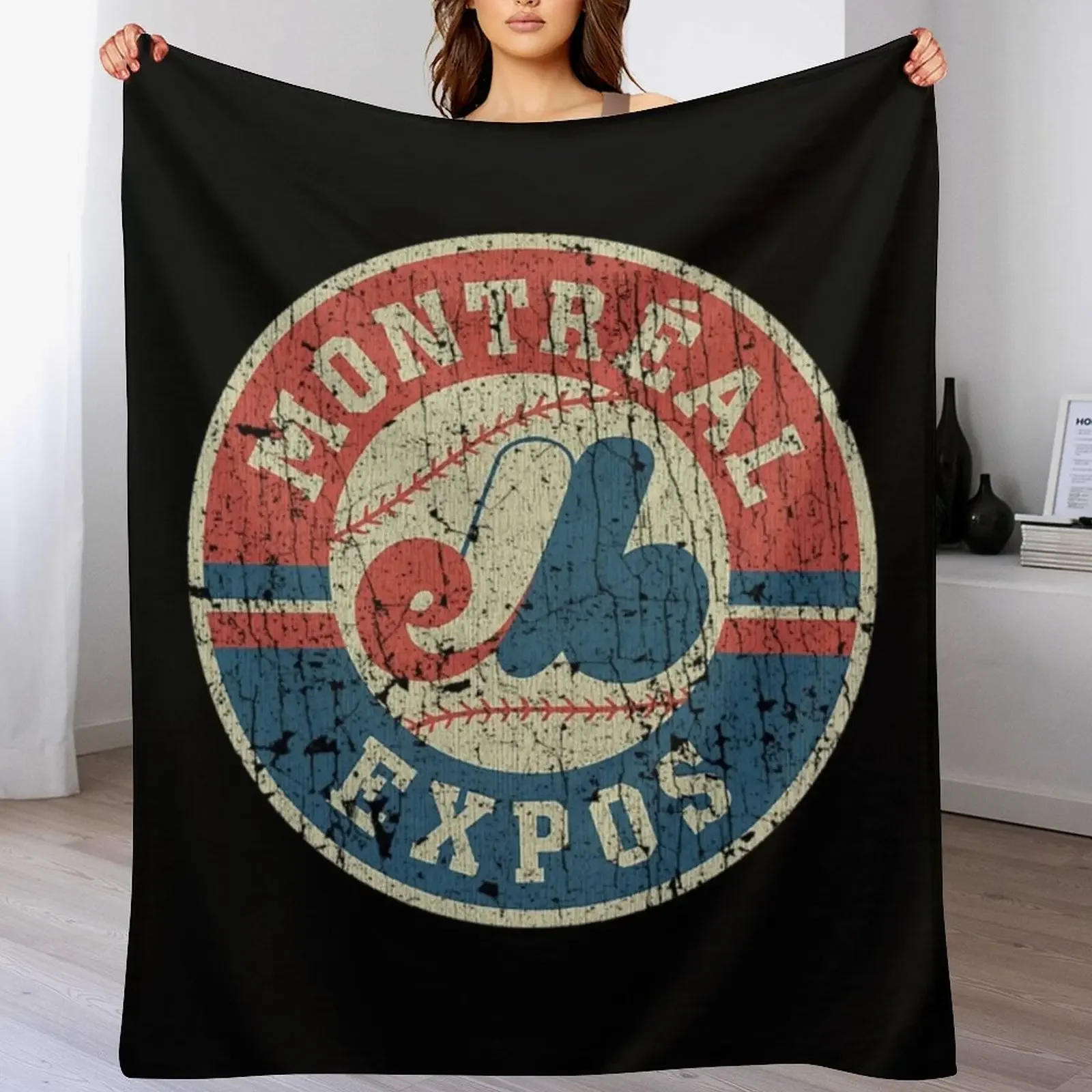 Montreal Expos T-ShirtMontreal Expos 1969 Throw Blanket Beautifuls Blankets Sofas Of Decoration Blankets