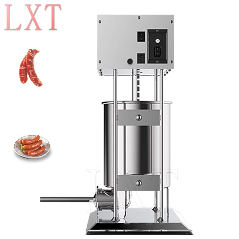 

Stainless Steel Electric Sausage Salami Maker Sausage Filler Machine Sausage Stuffer With 4 Stuffing Funnels