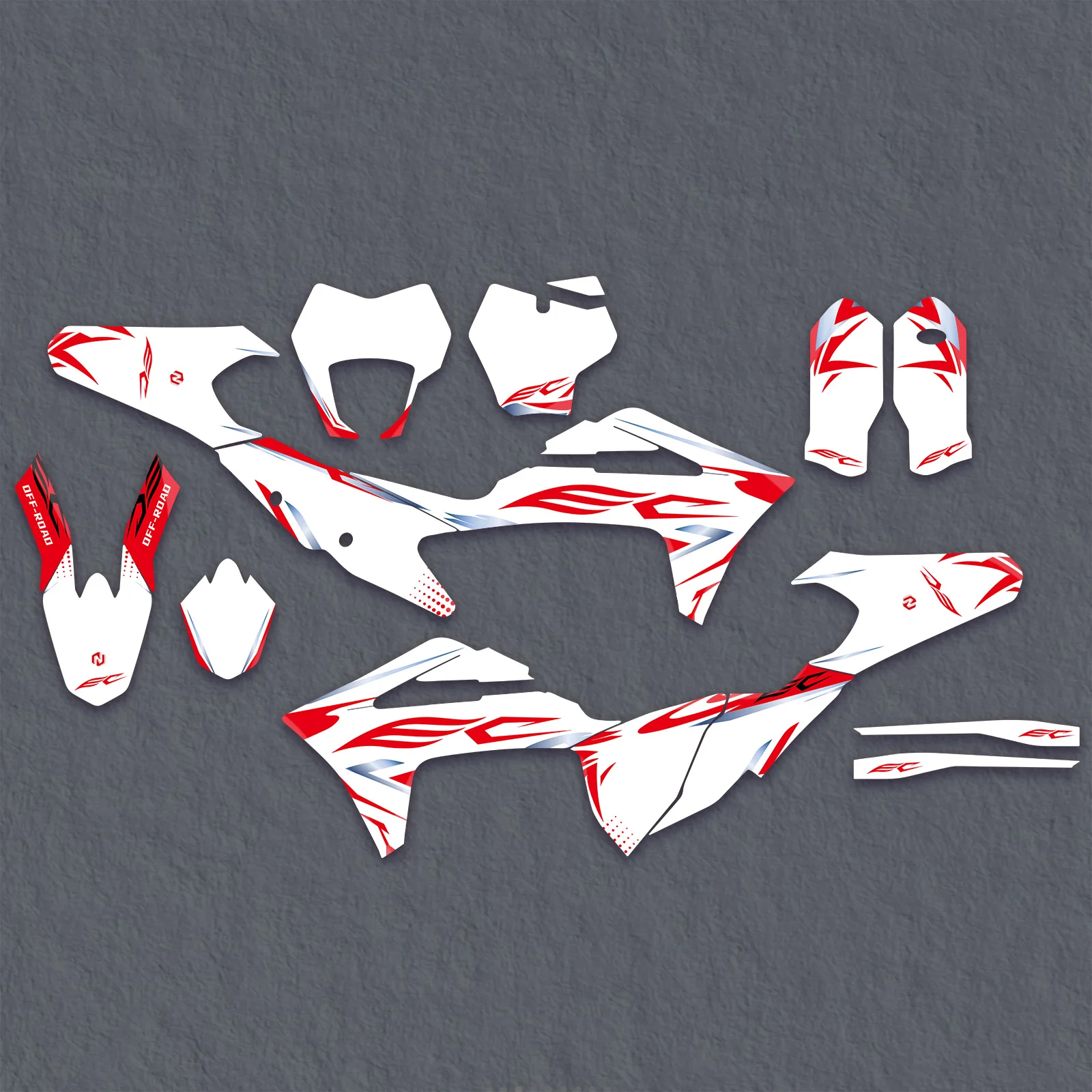 ل GasGas EC 300 EC 250 EC 125 EC 250F EC 350F ECF 450 إندورو 2021-2023 دراجة نارية الرسومات خلفية الشارات ملصق تخصيص