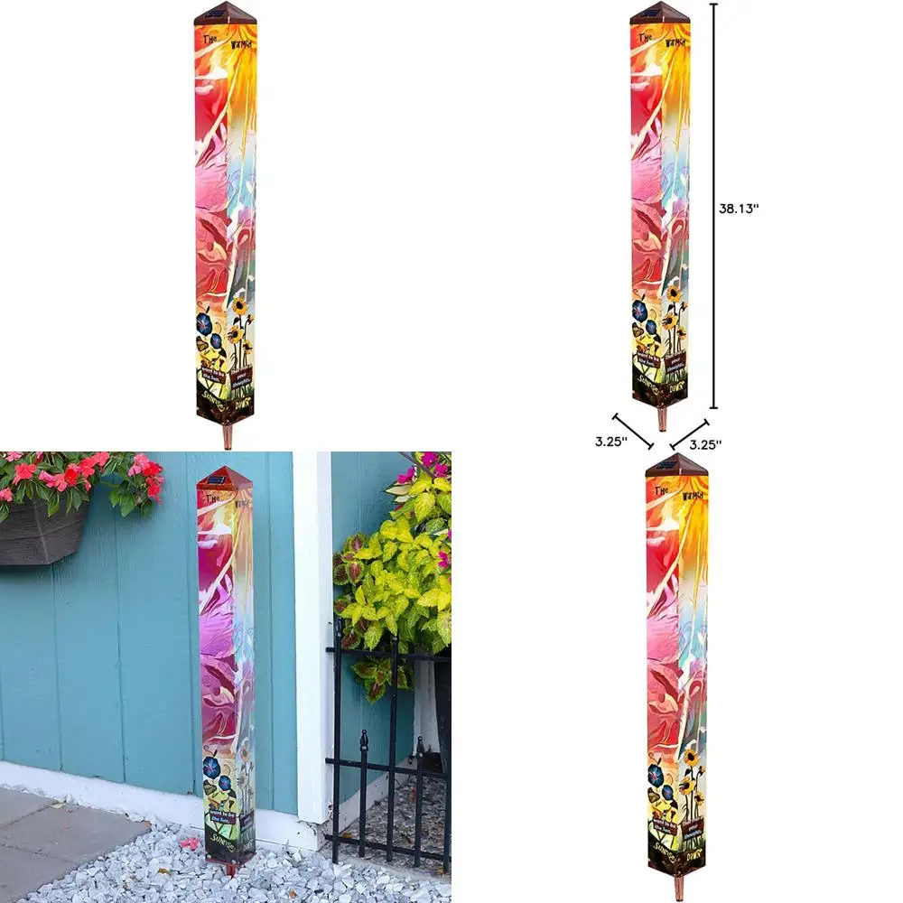 

Декоративный столб Sun's Warmth Spirit Pole & Enlightening Garden Pole, красно-желтый, 3.25 x 32