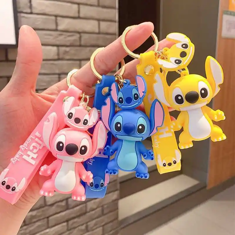 Christmas Gifts Disney Stitch Anime Peripheral Four-legged Doll Key Chain Cute Stitch Pendant Decorated Bag Cartoon Accessory