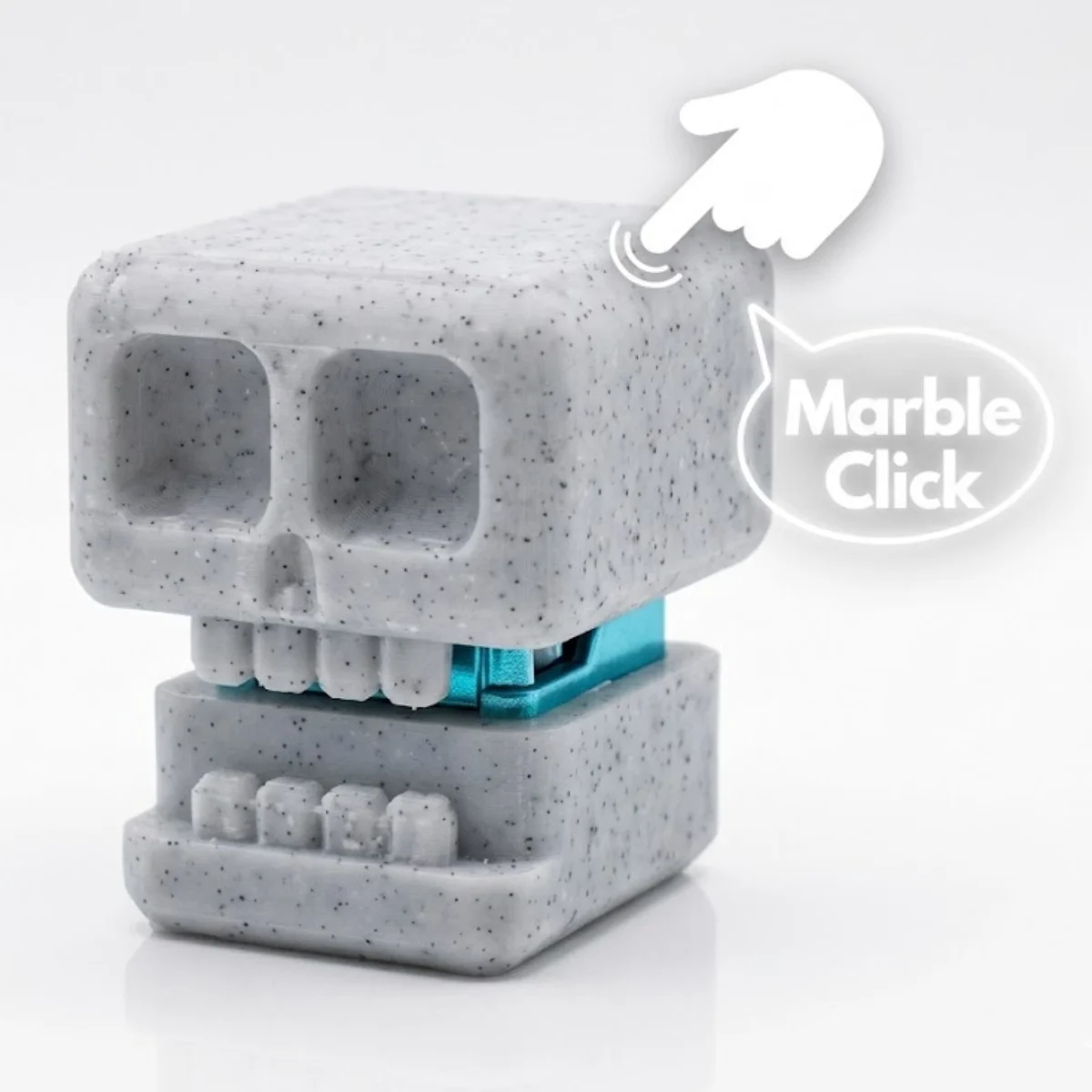 Skull Clicker Fidget Toy, Mini Pocket-Size Stress Relief Clicker for Focus & Anxiety, Smooth Pressing, Durable Material view 6