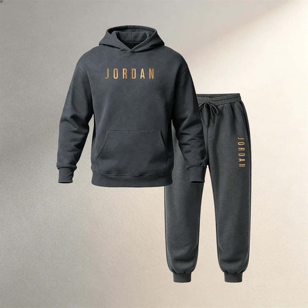 Men's Clothing 2 Piece Pullover Hoodies Autumn Winter Sports Casual Fashion Warm Jogger Pants Loose Street For Male Suits Outfit - view 4
