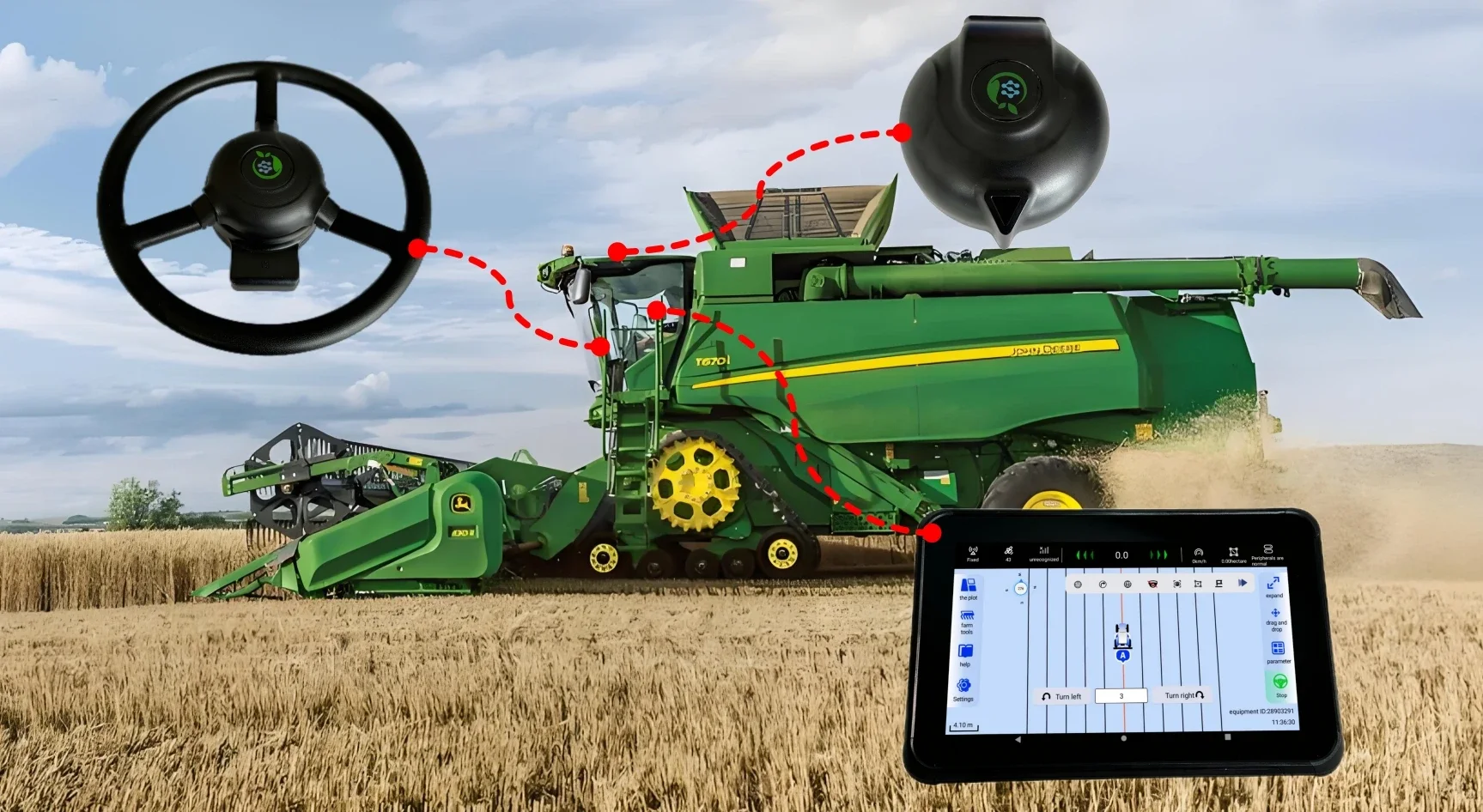 GPS GNSS Guidance Auto Steering System Tractor Precision Farm Guidance GPS System for agriculture machinery