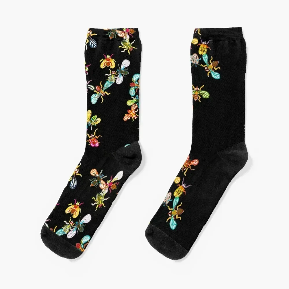 Watercolor mini fruit flies Socks winter heated hockey kawaii Men's Socks Women's