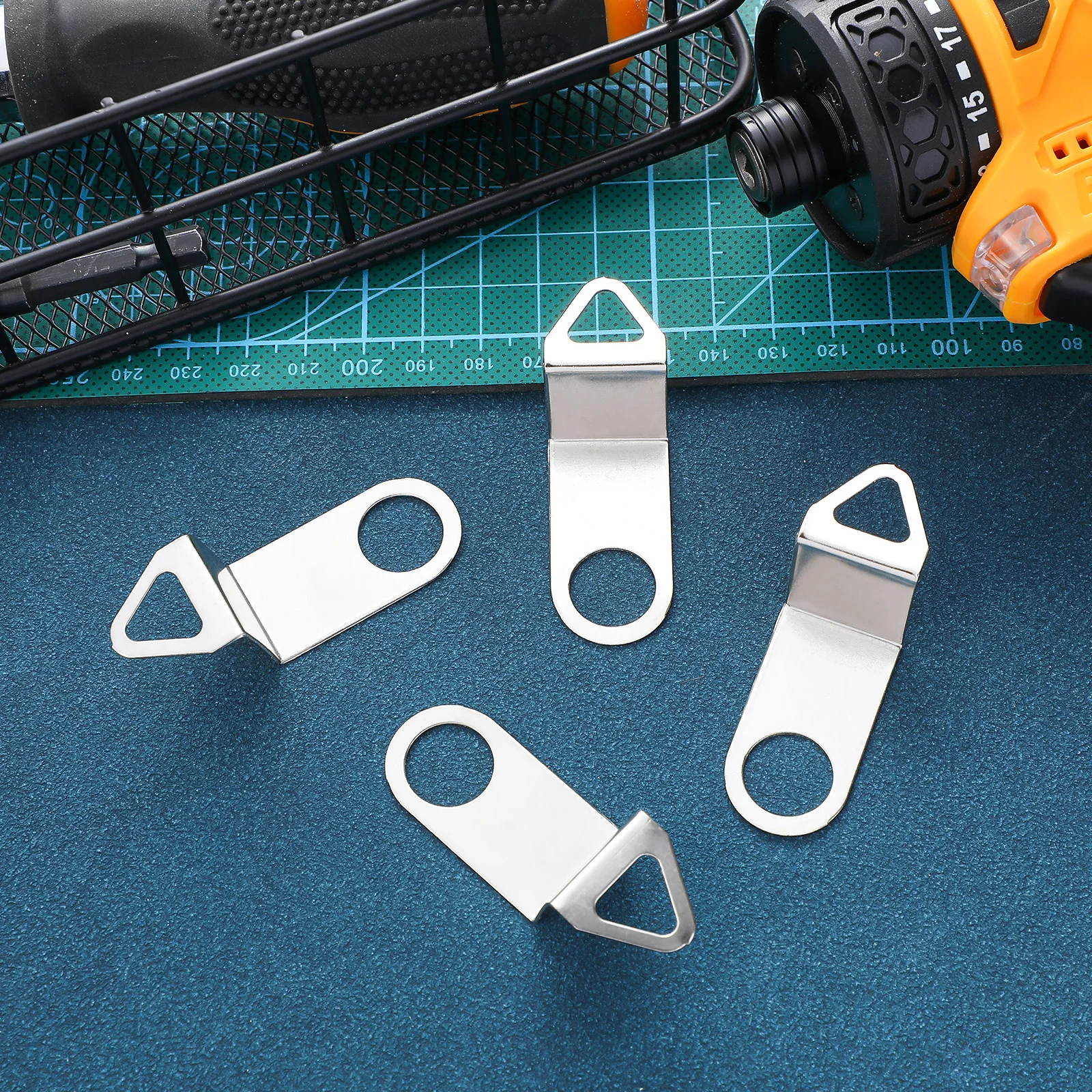 4pcs Clock Movement Hook Quartz Mechanism Holder Hanging Kit Clock Back Hanger Plate Fixing Replacement Parts