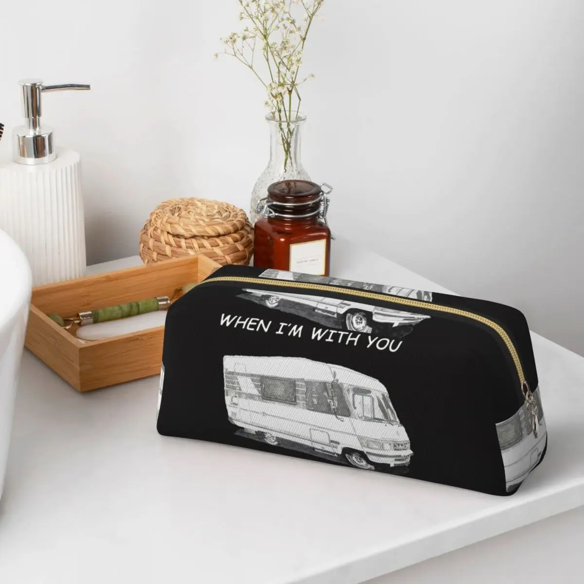 

"when I'm With You Hymer So Happy" Hymer B544 Designs Pencil Cases for Students Gifts Pen Box Pencil Bag Large Pencil Pouch Pen