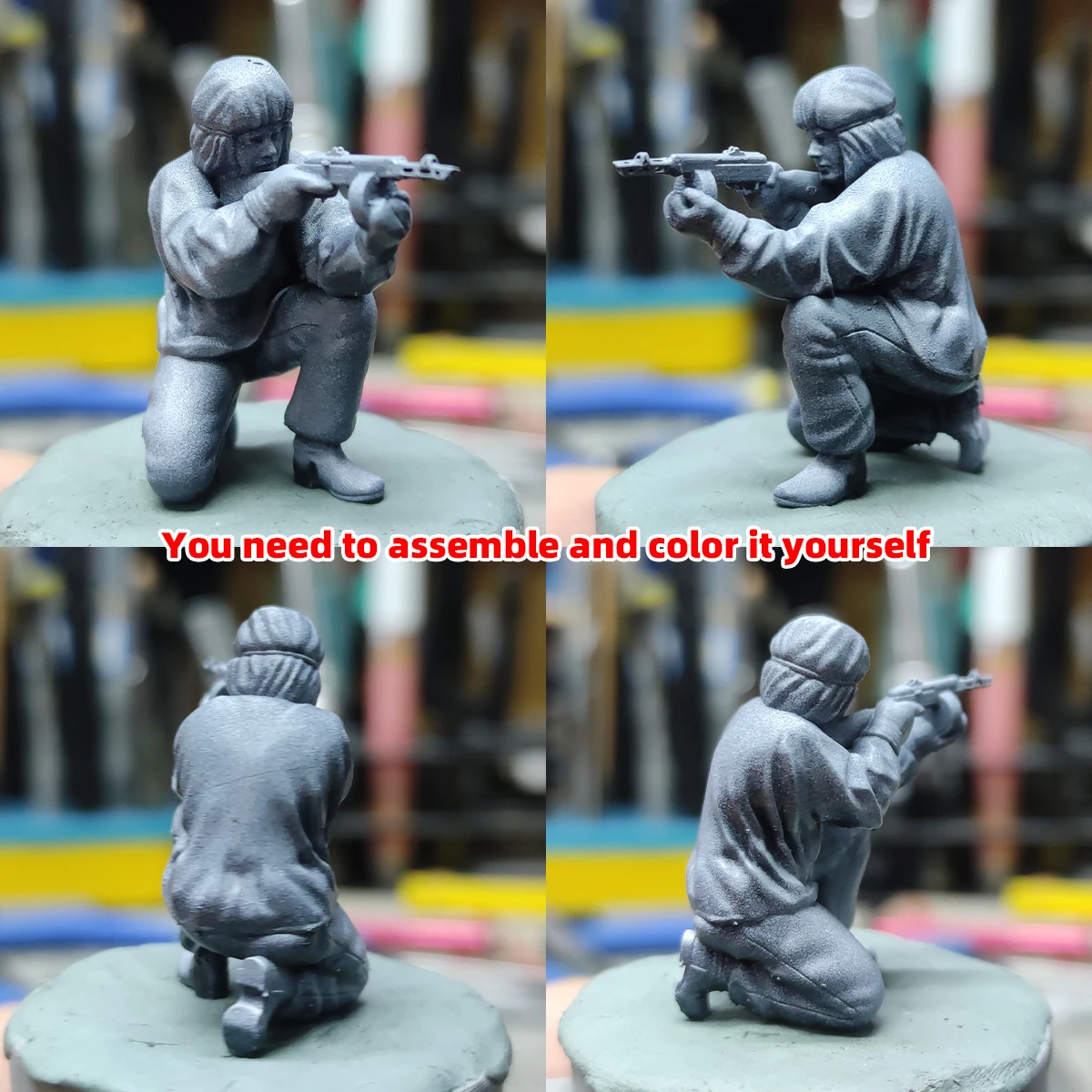 USSR Soldaten beim Skifahren im Winter Armee-Figuren Soldaten-Team Militär-Mann-Set Miniatur-Bausatz Maßstabsmodell 6 Stück 1/72 1/35 1/48 – Detail 2