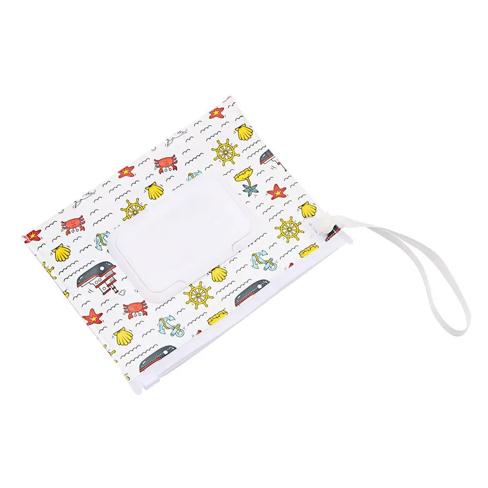 Wet Wipes Bag Wipes with Easy-Carry Snap-Strap Portable Flip Cover Cosmetic Pouch Tissue Box Baby Accessories