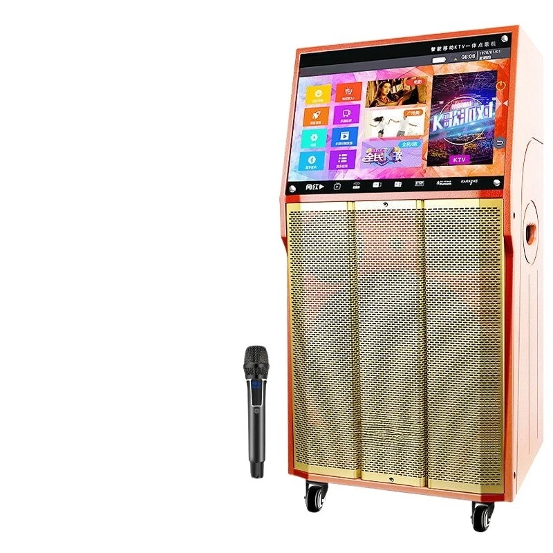 Square dance audio with display screen 22-inch large screen three-way video speaker with 500G sound card