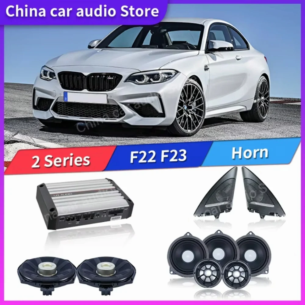 Auto-Hochtöner Mitteltöner Subwoofer für BMW F22 F23 2er Serie 220i M225i M235i Hochwertige Hornlautsprecher Audio-Abdeckung Bass