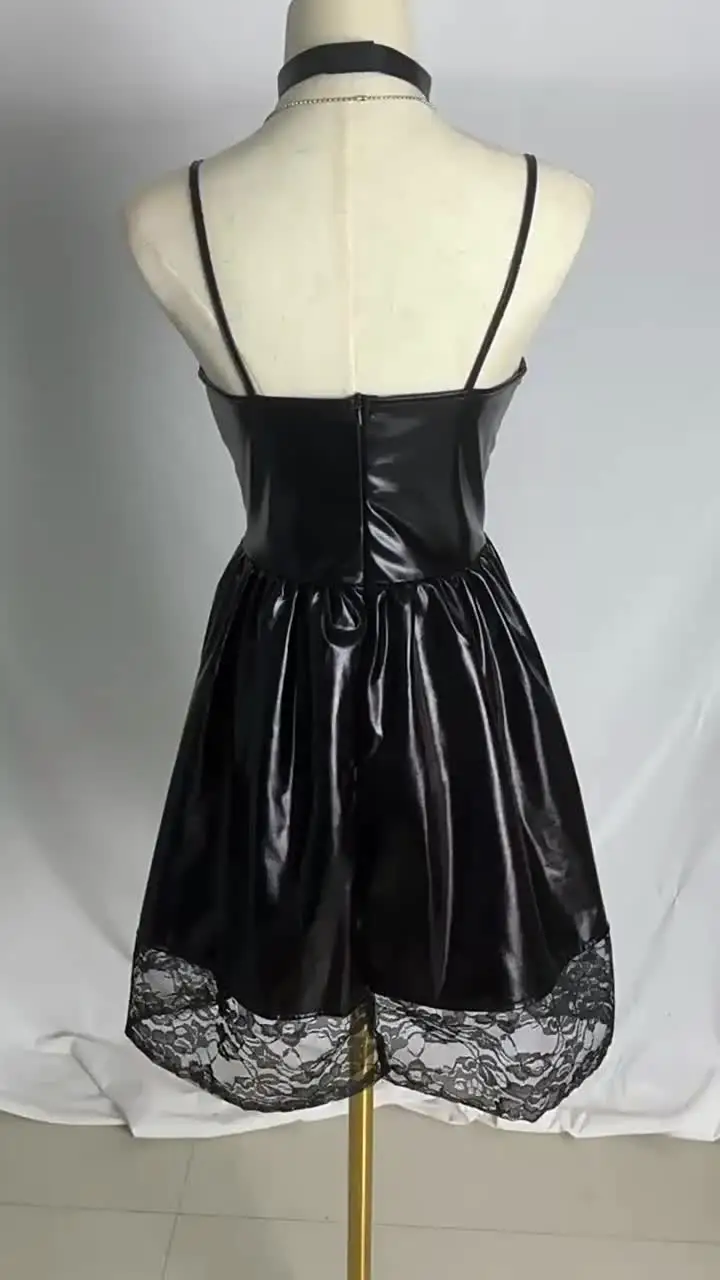 Misa Amane Death Note cosplay costumes Imitation Leather Sexy