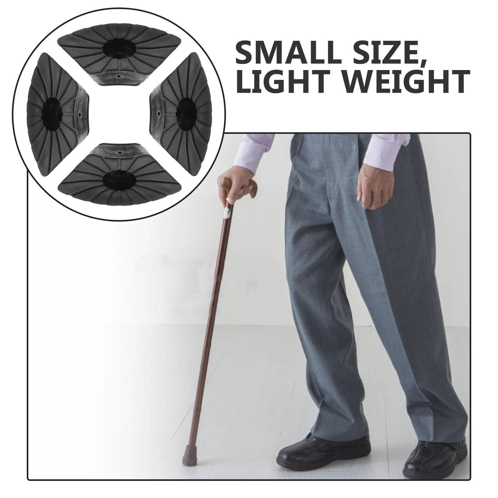 

4pcs Tips for Walking Sticks Hiking Trekking Cane Tips Poles Shockproof Anti-Skid Crutch Foot Pad Plastic Covers