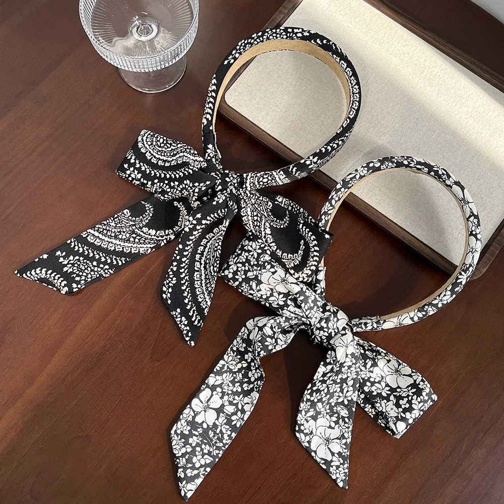 Elegant Polka Dot โบว์ริบบิ้นสําหรับผู้หญิง 2025 ใหม่ล้างหน้าผมกดสูง Crown Bun ผู้ถือซาตินอุปกรณ์เสริมผม