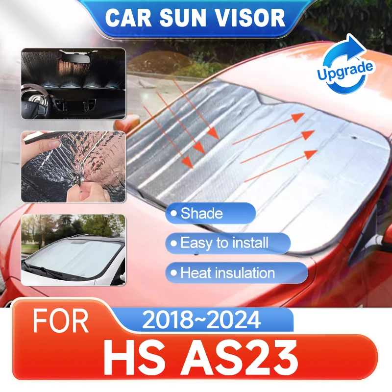 

Car Sunshade Cover For MG HS AS23 2018 2019 2020 2021 2022 2023 2024 Sun Windshield Visors Front Windows Mat Curtain Accessories