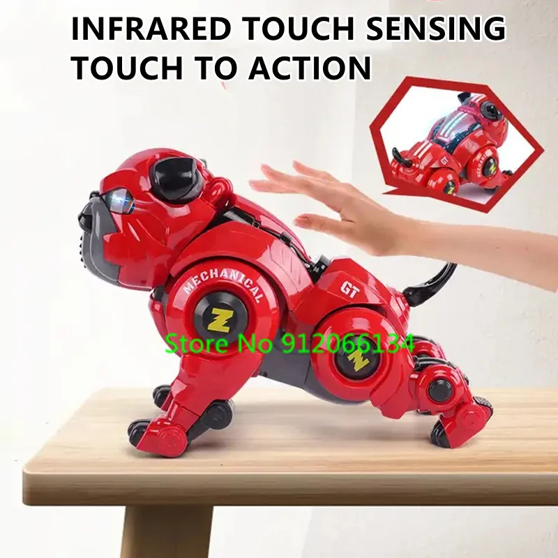 Inductive Touch Intelligent Remote Control Bulldog Animal Toys Intelligent Programming Interact Flexible Limbs Demonstr RC Dogs