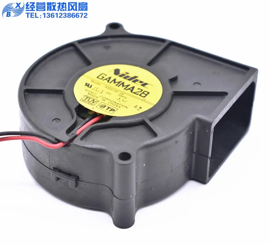 เครื่องฉายภาพ0.41A ขนาด75*75*30มม. 7ซม. 12v พัดลมทำความเย็นดั้งเดิม A35016-16