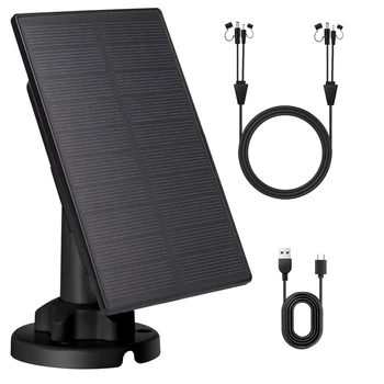 태양 전지 패널 마이크로 USB + C 타입, 야외 태양 전지 충전기, 보안 카메라 가정용 조명 시스템용 태양 전지 패널, 12V, 1A, 6V, 2A