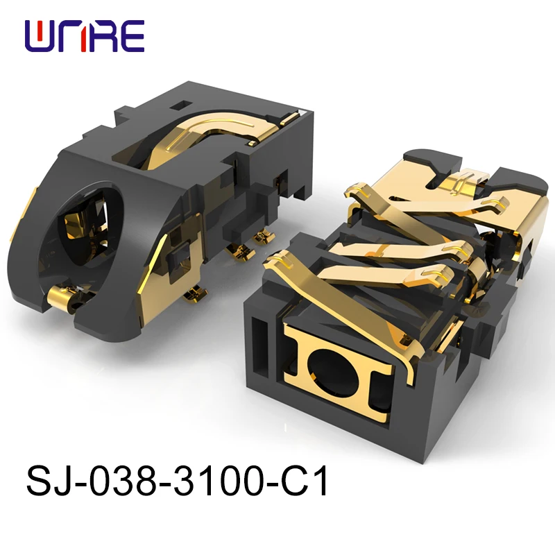 SJ-038-3100-C1 Audio Jack 12V 1A Gold-Flash Copper Alloy Contacts 5000Cycles UL94V-0 for Professional Audio Equipment