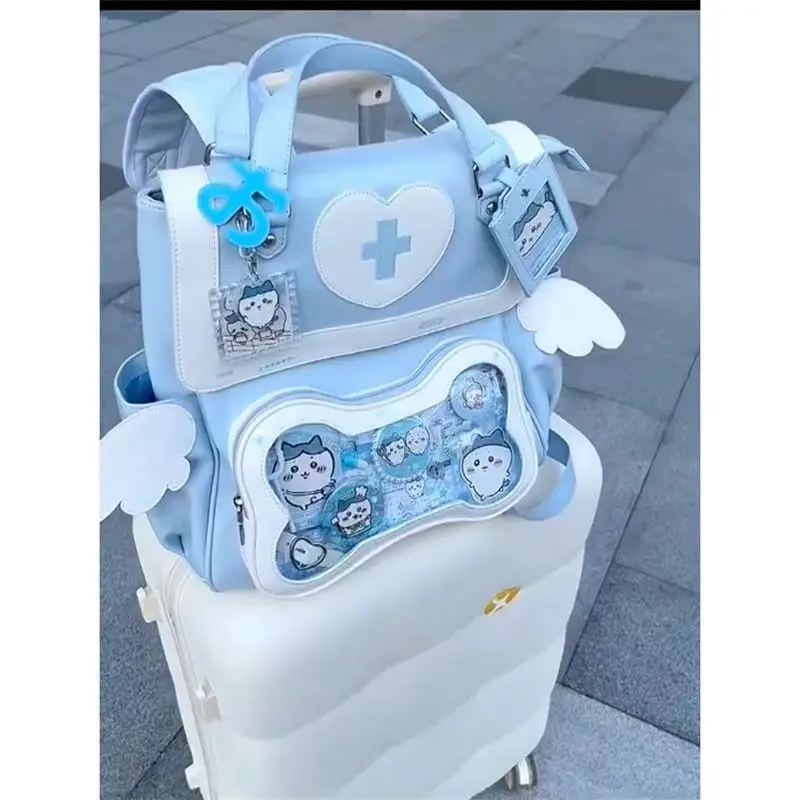 Stile giapponese grande capacità piccola ala strato trasparente Itabag carino sorella blu zaino Casual donna borse a tracolla