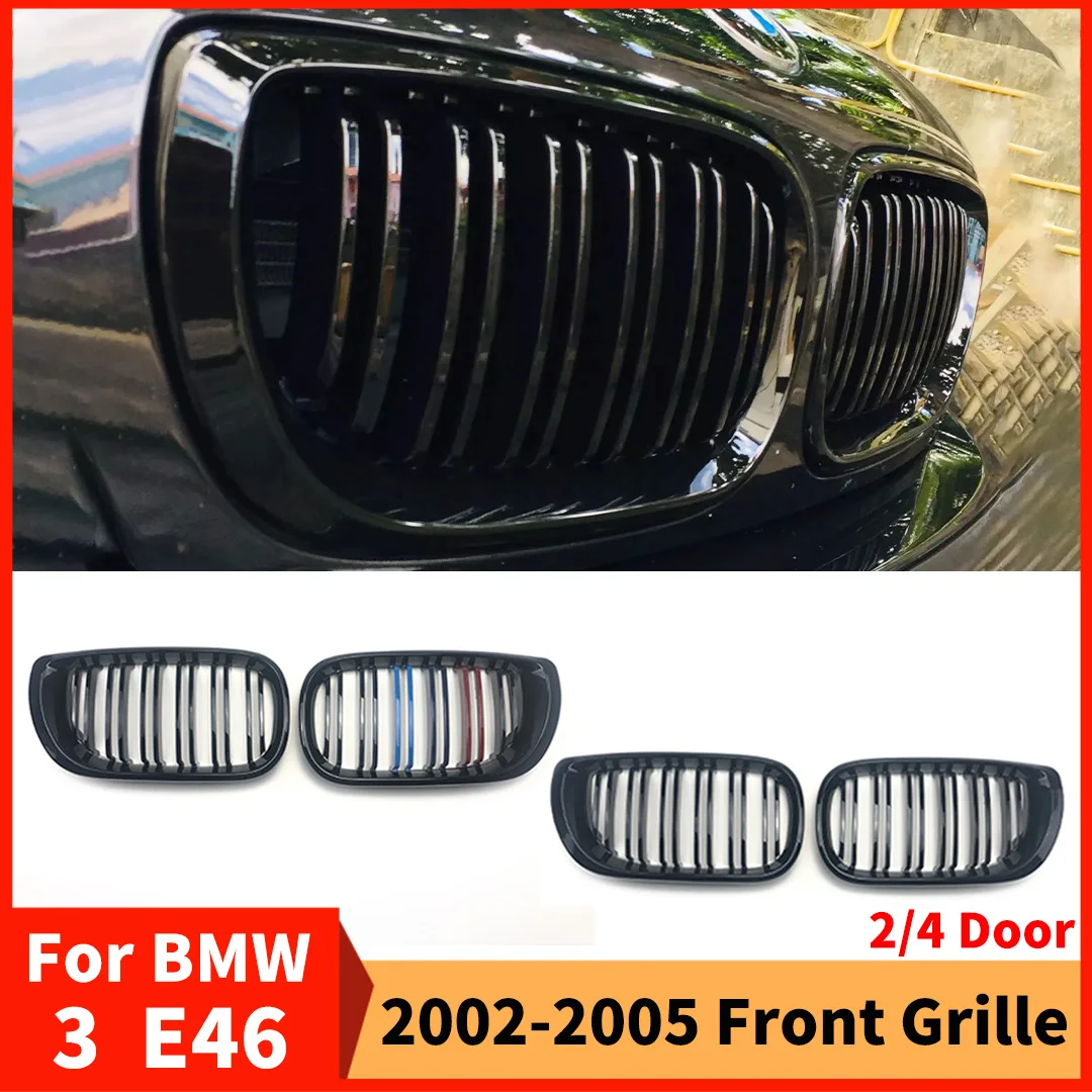 Sport Front Kidney Grille Radiator Grid Bumper Grill Inlet Mesh Facelift Body Kit For BMW E46 4 Door 3 Series 2002-2005 Styling