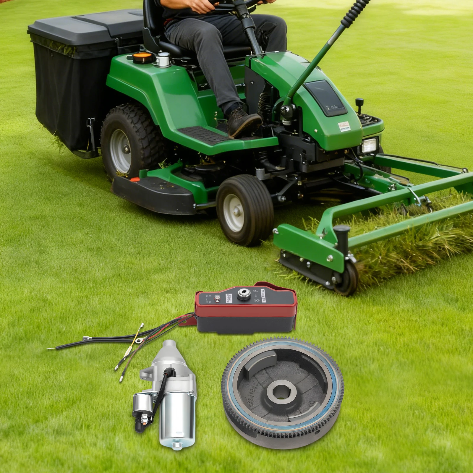 

Electric Start Kit Engine Conversion for HONDA GX340 11HP GX390 13HP 2011, Key Start with Starter Motor Flywheel Switch Box