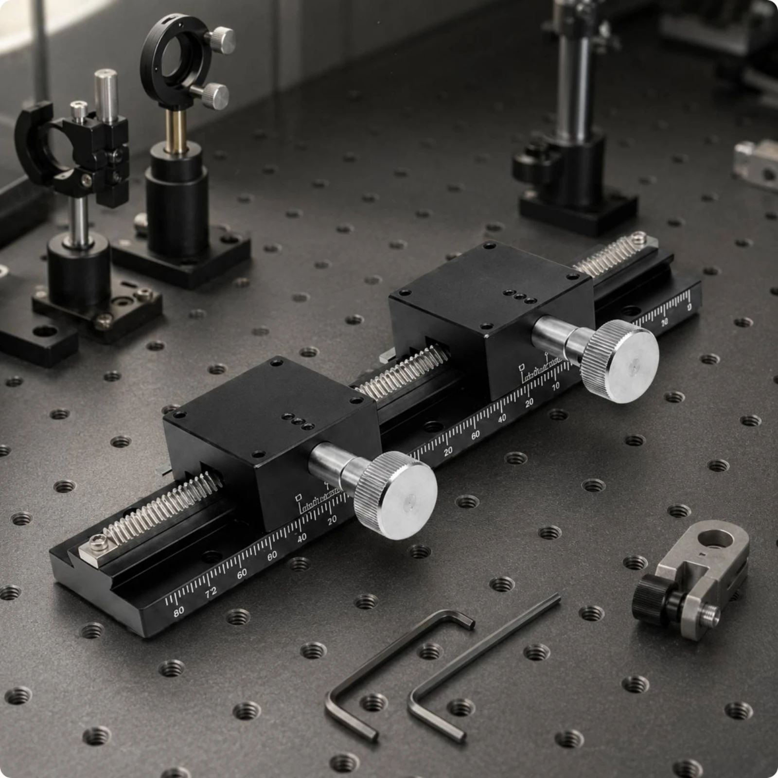 Picture 4: Dovetail Groove Slide Linear Stage Vertical Lift Rack and Pinion Stage Sliding Table Anodized Finish Industrial Equipment