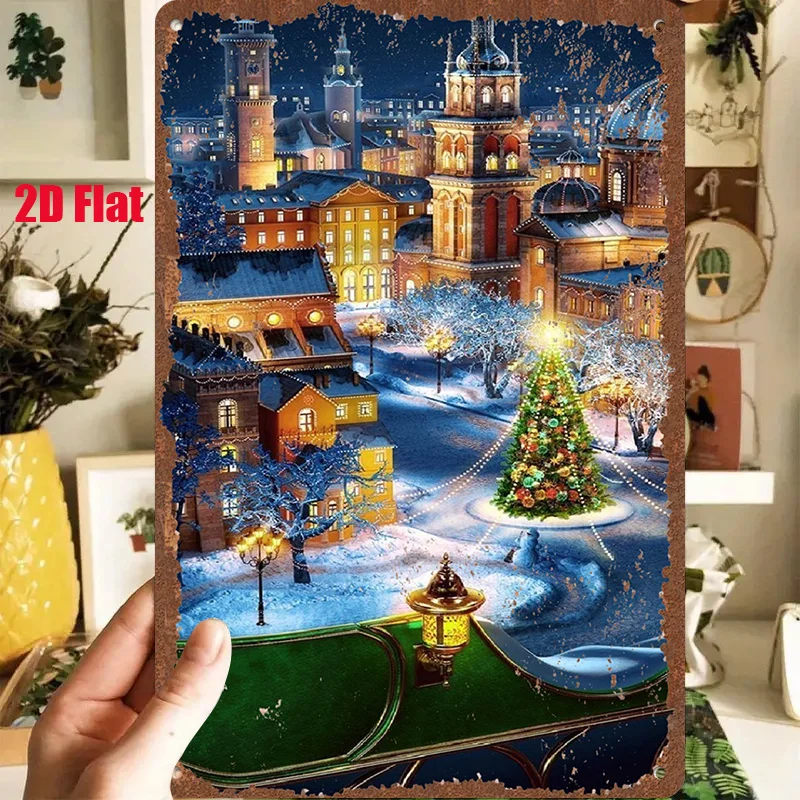 2D Flat, 1pc 2D [Flat] Metal Sign Vintage Tin Painting 