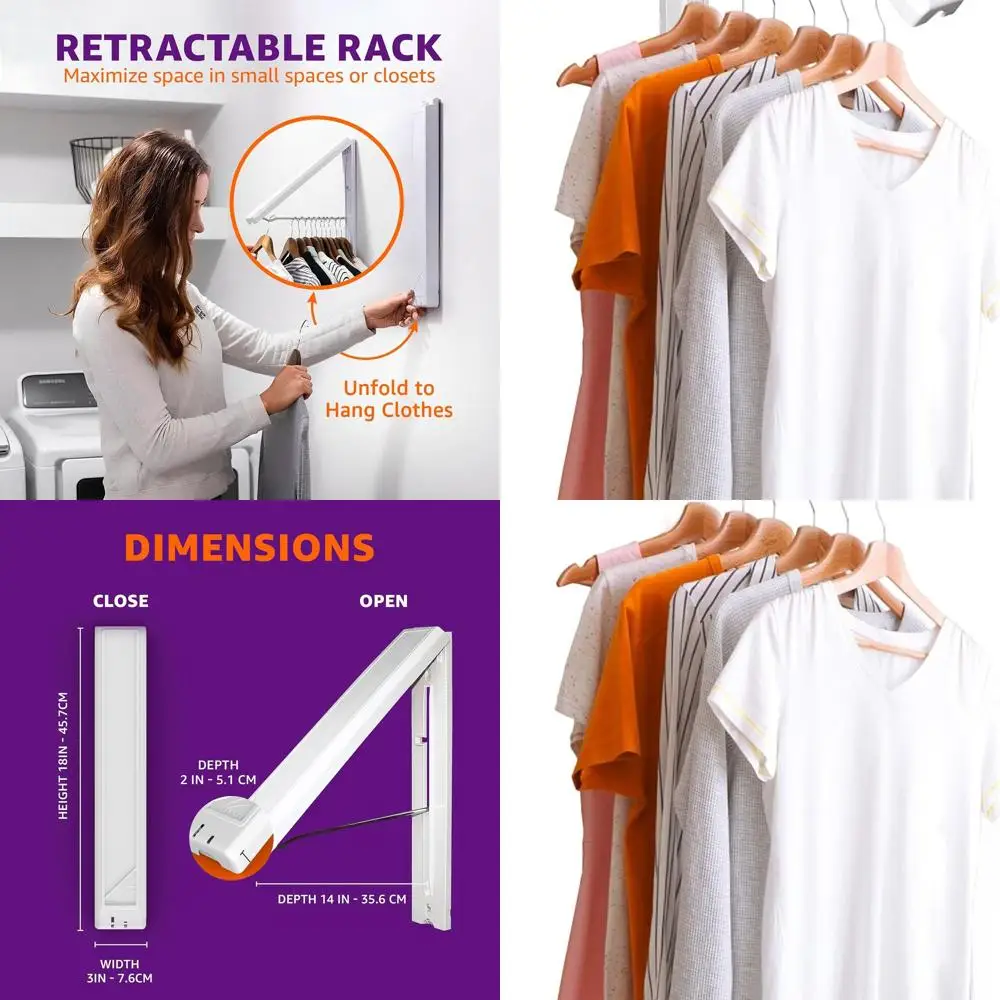 

Оригинальная складная настенная полка для сушки одежды и хранения одежды