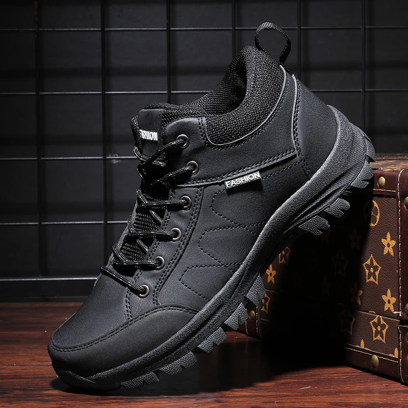 

Men‘s Hiking Boots Breathable Knit Trekking Sneakers Outdoor Water Trainers Hunting Tactical Boots Walking Shoes Work Boots Male