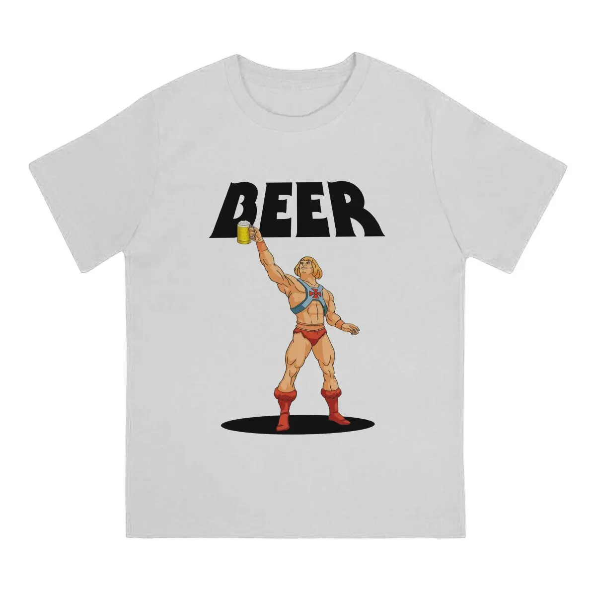 He Man Masters Of The Universe Beer Manga Tshirt Graphic Men Tops Vintage Punk Summer Polyester Streetwear Harajuku T Shirt