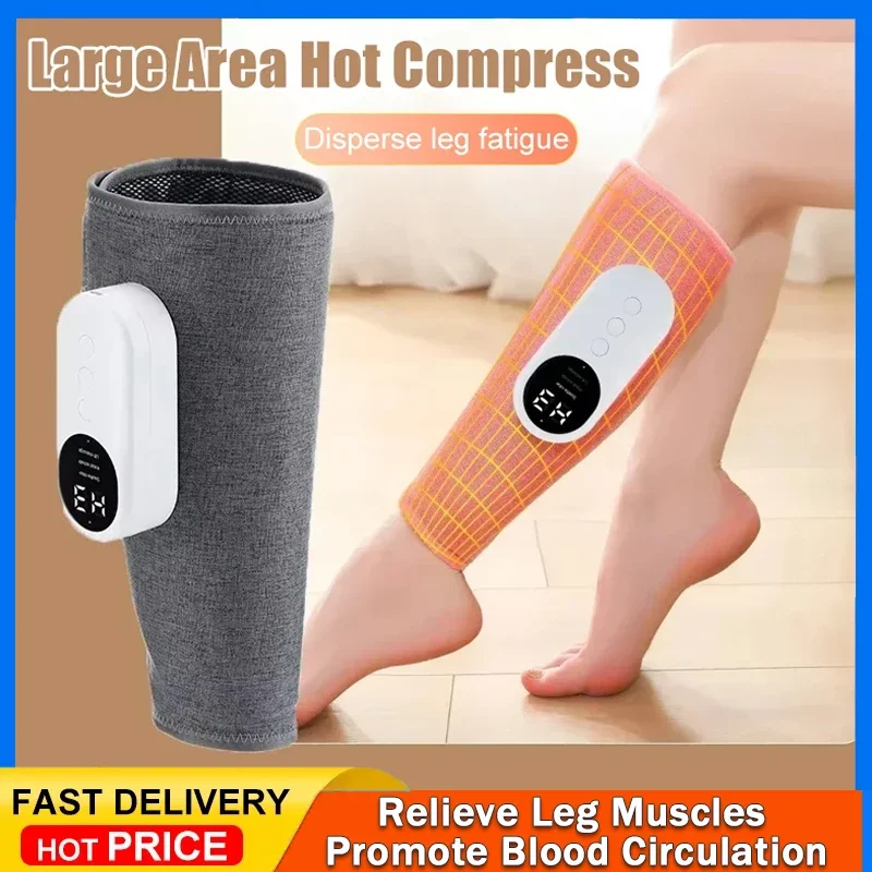 

Eletric Calf Massager 360° Air Pressure 3 Gear Heated Kneading Calf Massage Machine Relieve Leg Muscle Promote Blood Circulation