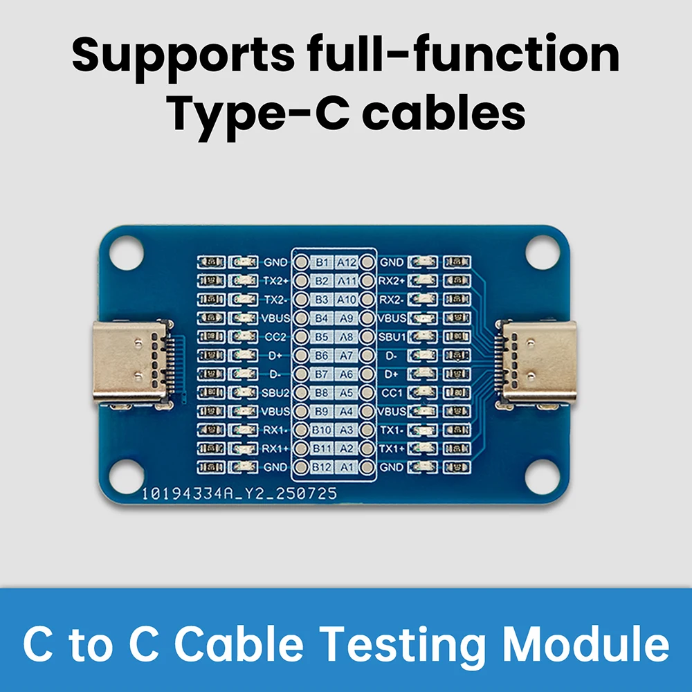 TYPE-C Fast Charging Cable Detection Module Type C to Type C Cable Detection Type-C Short Circuit On-Off Switching Test Board