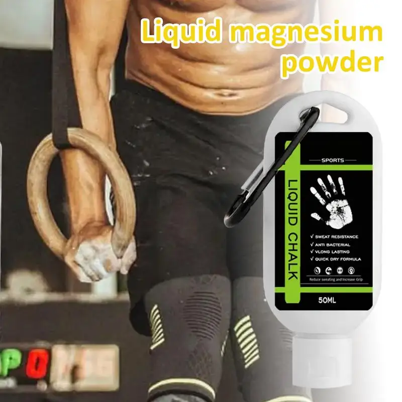 50ml Sports Liquid Chalk Magnesium Powder Fitness Weight Lifting Non-slip Cream Grip Weight Lifting Climbing Gym Sports