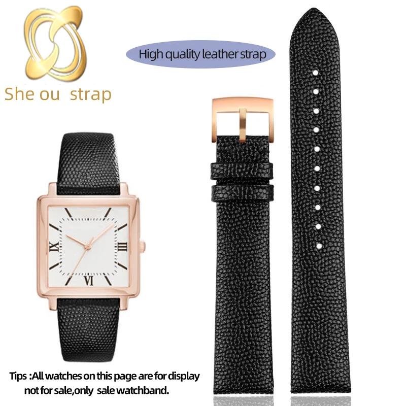 High Quality Leather Strap For ArmaniAR11067 AR1674 Waterproof Ventilate Lizard Skin With 18MM women Watch Band