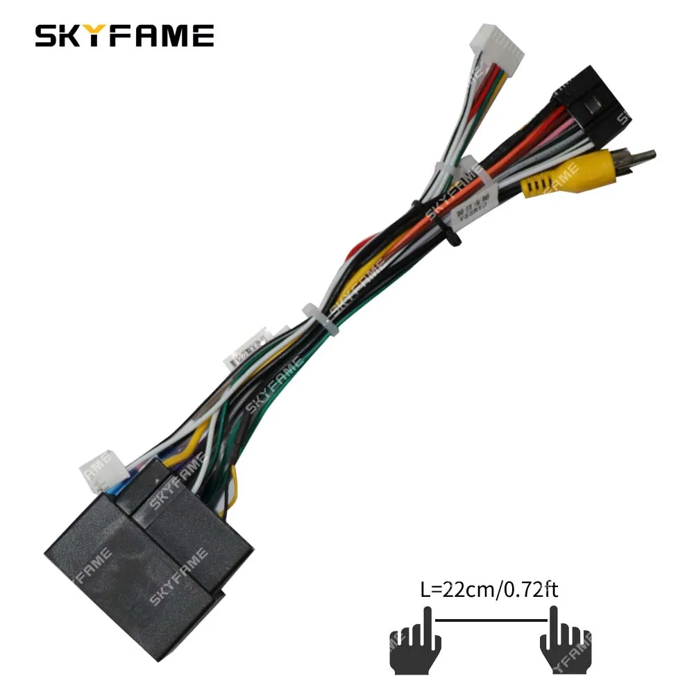 SKYFAME 16Pin Car Wiring Harness Adapter Canbus Box Decoder For Peugeot 208 308 4008 508 Jumpy 3 Citroen C3 C5 DS6 Expert 3